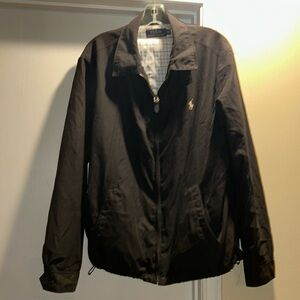 Polo Ralph Lauren Men Bayport Poplin Full Zip Jacket Size M/M Black